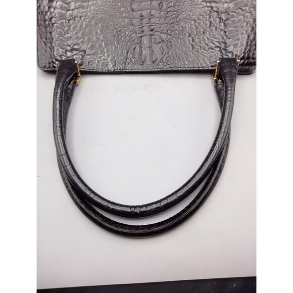 Retta Wolff Vintage Croc Embossed Leather Bag-Made in Italy Dark Brown Dust Bag - Picture 15 of 16